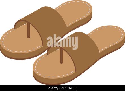 Boy sandals icon. Isometric of boy sandals vector icon for web design isolated on white background Stock Vector