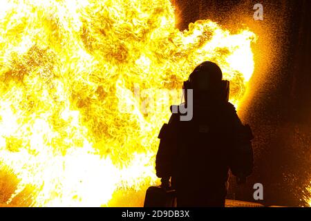 Nanning, China. 04th Nov, 2020. An anti-terrorism exercise is held in Nanning, Guangxi, China on 04th November, 2020.(Photo by TPG/cnsphotos) Credit: TopPhoto/Alamy Live News Stock Photo