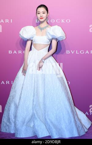 Chinese actress Song Yi attends an activity of luxry brand BVLGARI in Beijing, China, 12 October 2020. Stock Photo