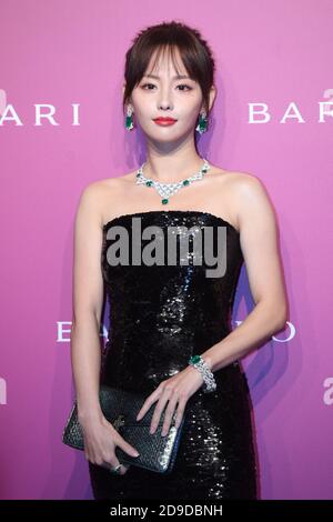 Chinese actress Jenny Zhang attends an activity of luxry brand BVLGARI in Beijing, China, 12 October 2020. Stock Photo