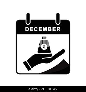Anti corruption day calendar flat icon with stop corruption icon. Design template vector Stock Vector