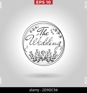 floral the wedding save the date invitation template Stock Vector
