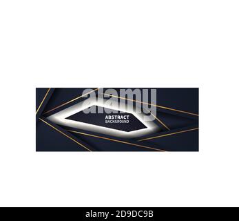 geometric abstract background black and gold color Stock Vector