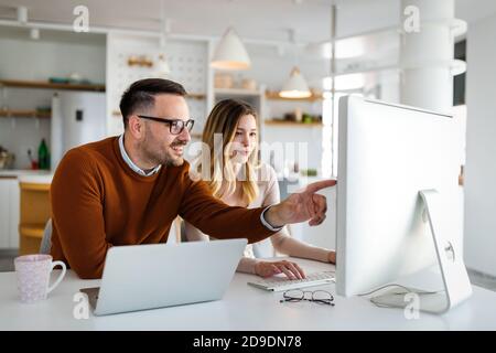 Portrait of architects having discussion in office Stock Photo