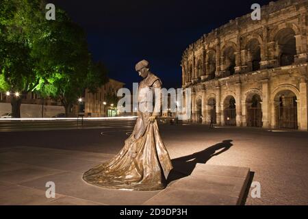 geography / travel, France, Languedoc-Roussillon, Nîmes, amphitheatre in Nîmes, Additional-Rights-Clearance-Info-Not-Available Stock Photo