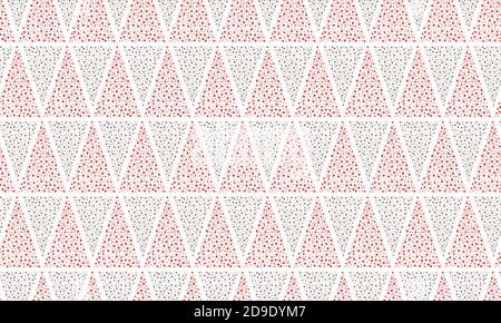 Vector seamless pattern. Modern stylish texture. Repeating geometric tiles with dotted triangles. Trendy hipster background. Small circles form triang Stock Vector