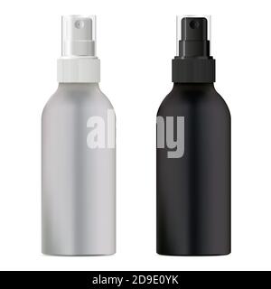 Download Cosmetic Spray Bottle Black And White Packaging Design Mockup 3d Vector Tube Blank With Atomizer For Hand Sanitizer Aerosol Dispenser Pump Package Stock Vector Image Art Alamy