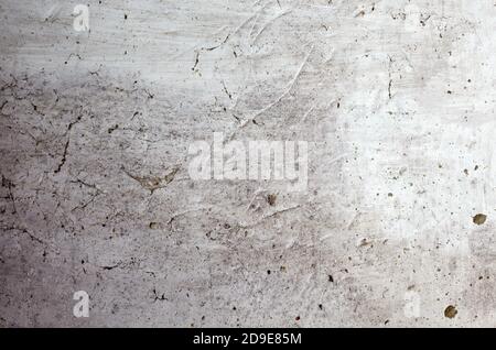Vintage brick wall with white plaster texture. Background of whitewashed wall indoors. Close-up of white stone wall Stock Photo