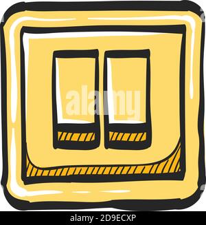 Electric switch icon in color drawing. Stock Vector