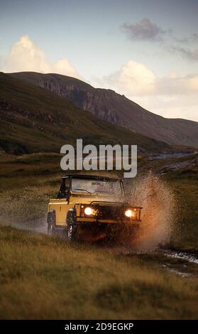 1994 Defender 90 V8 American model in the Isle of Skye Scotland UK Stock Photo