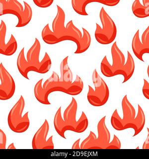 Seamless pattern with fire. Stock Vector