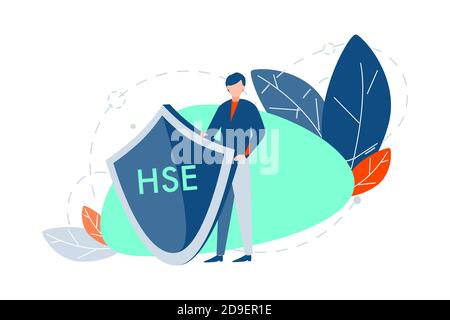 Health insurance, safety, environment, protection, care concept Stock Vector
