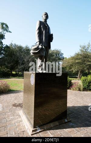 Stature of Denmark Vesey and Historical Markers Pwetaining to American Civil War. Stock Photo
