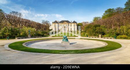 Paris, France, March 30, 2017: Exterior of the Rodin Museum, a famous and popular museum housing the work of Auguste Rodin Stock Photo