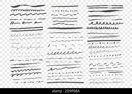 Sketch underlines set Stock Vector