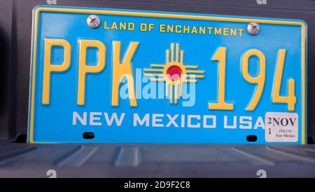 New Mexico license plate Stock Photo