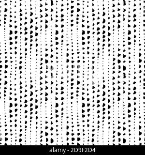 Hand drawn vertical vector dotted lines pattern.  Stock Vector