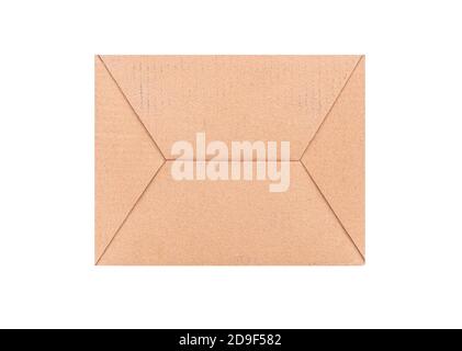 Cardboard mail box isolated on white background Stock Photo