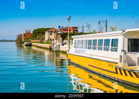Vaporetto stop. Torcello, Venetian Lagoon, Venice, Veneto, Italy, Europe Stock Photo
