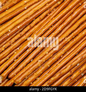Pretzel sticks in a close-up Stock Photo