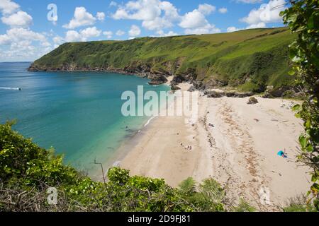 Lantic Bay beach Cornwall England UK near Fowey and Polruan Stock Photo
