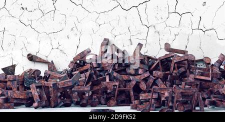 Music and composition background.Musical notes and music concept.3d illustration Stock Photo