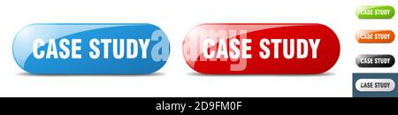 case study button. sign. key. push button set Stock Vector