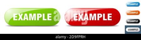 example button. sign. key. push button set Stock Vector