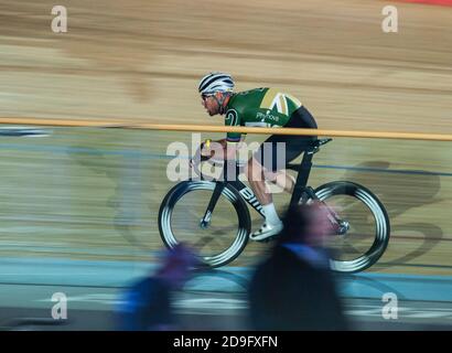 Mark Cavendish, Riders were taking part in the Six Day track championship at Lee Valley Velodrome, London Stock Photo