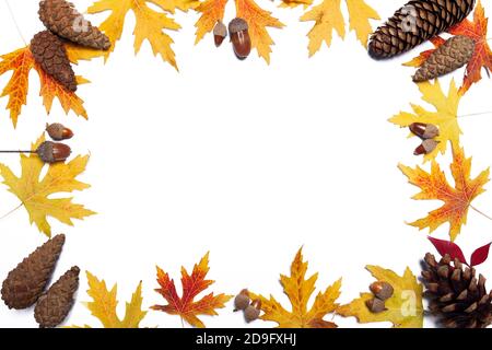 Still Life Of Acorn On Red Oak Leaf Stock Photo - Alamy