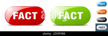 fact button. sign. key. push button set Stock Vector