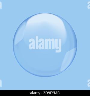 Poster with translucent light sphere with glares Stock Vector