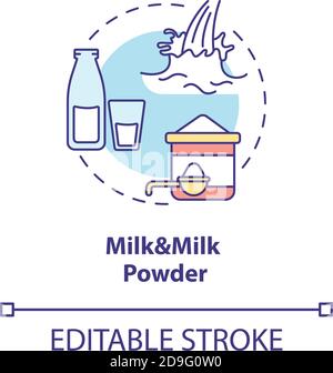 Milk powder icon. Outline milk powder vector icon for web design ...