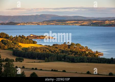 Steinvikholm castle at Trondheim Fjord, Norway Stock Photo