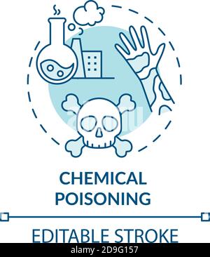 Chemical poisoning concept icon Stock Vector
