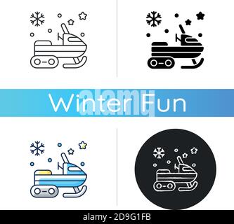 Snowmobile icon Stock Vector
