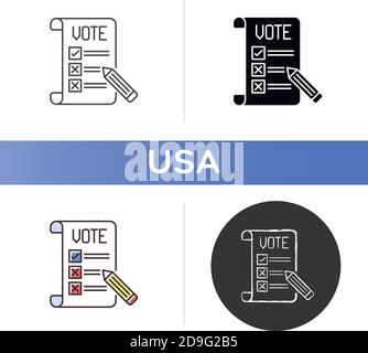 Voting ballot icon Stock Vector