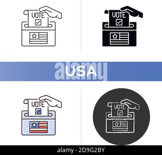 Ballot drop box icon Stock Vector
