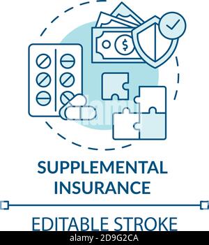 Supplemental insurance concept icon Stock Vector