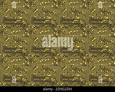 Circuit board pattern with white space. Vector Stock Vector