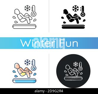 Polar bear plunge icon Stock Vector