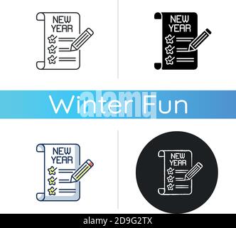 New Year resolutions icon Stock Vector