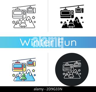 Cable railway icon Stock Vector