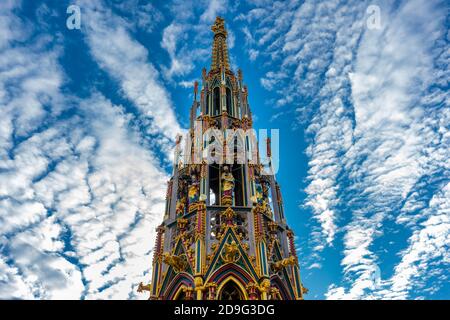 beautiful fountain in nuremberg germany Stock Photo