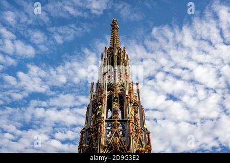 beautiful fountain in nuremberg germany Stock Photo