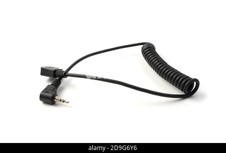 The connection cable is isolated on a white background. Stock Photo