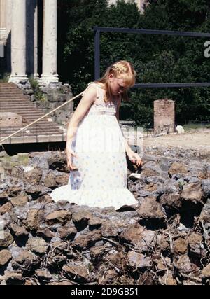 Amy Carter tours the Roman Forum during the visit of President