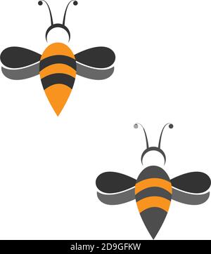 Bee logo icon creative design illustration Stock Vector