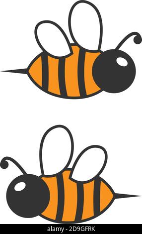 Bee logo icon creative design illustration Stock Vector