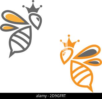 Bee logo icon creative design illustration Stock Vector